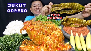 MUKBANG MAKAN LALAPAN PETE GORENG SATU KILO IKAN GURAME SAOS PEDAS MANIS SAMBEL TERASI