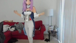 [kigurumi] The flexibility training of a beautiful girl with a mask head and shell, a small collecti