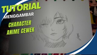 Menggambar Character Anime Cewek Simple