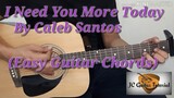 I Need You More Today - Caleb Santos Guitar Chords (Easy Guitar Chords) (Guitar Tutorial)