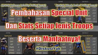 Special Unit dan Stats dari Setiap Jenis Troops! Apakah Manfaatnya? Rise of Kingdoms Indonesia