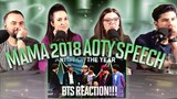 BTS "MAMA 2018 AOTY Speech" Reaction - wow... what a powerful moment  😢 | Couples React