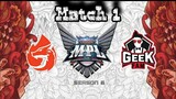 Aura Fire vs Geek Fam GAME 1 MPL ID S6 Week 4 Day 1.