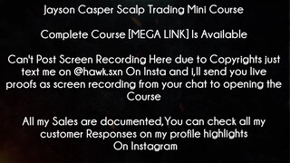 Jayson Casper Scalp Trading Mini Course Download
