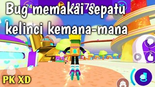 Bug memakai sepatu kelinci kemana-mana di PK XD update Anniversary