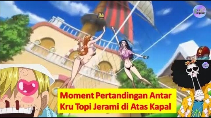 Momen Seru Pertandingan Antar Kru Topi Jerami - One Piece