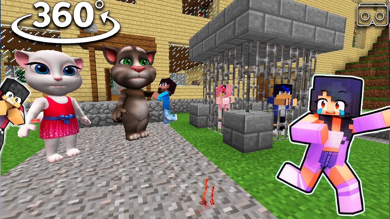 Aphmau saving friends from SONIC.EXE in Minecraft 360° - BiliBili