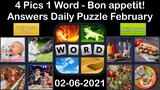 4 Pics 1 Word - Bon appetit! - 06 February 2021 - Answer Daily Puzzle + Daily Bonus Puzzle