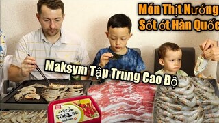 203🇺🇦 Thịt Nướng Tôm Nướng Cuộn Cơm Món Ăn Hàn Quốc//Tìma Góp Vui Ăn Khí Thế