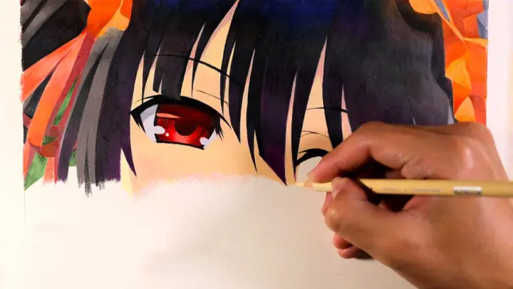Painting Tokisaki Kurumi with Colored Pencil|<Two Steps From Hell>