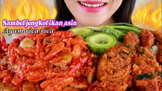 ASMR SAMBEL JENGKOL IKAN ASIN, AYAM RICA RICA | INDONESIAN FOOD | ASMR MUKBANG INDONESIA