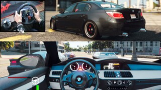 Crazy POV Driving BMW M5 E60 - GTA 5 | Logitech g29 + Shifter