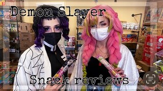 Mitsuri & Shinobu Make & Revieww Japanese Snacks | Demon Slayer Cosplay | Kimetsu No Yaiba