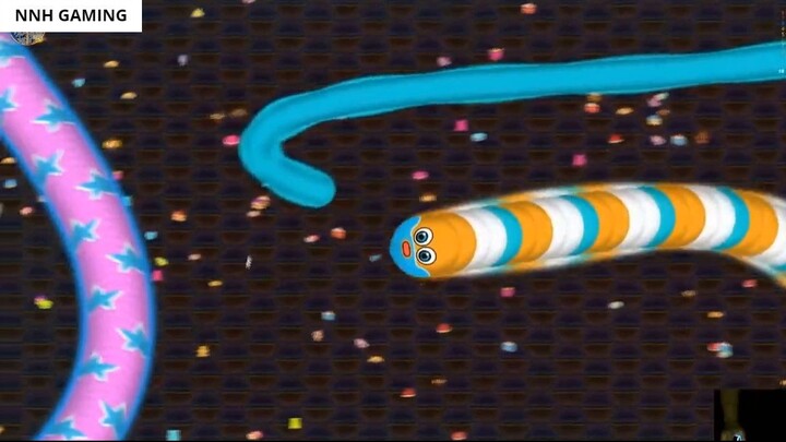 Wormate.io 1 Giant Monster Worm vs. 2772222 Invasion Worms _ 6