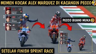 MOMEN KOCAK ALEX MARQUEZ DI CUEKIN PECCO BAGNAIA SETELAH FINISH KE 1 SPRINT RACE MOTOGP MUGELLO 2024