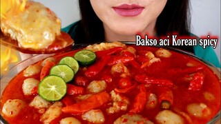 ASMR BAKSO ACI KOREAN SPICY | ASMR MUKBANG INDONESIA