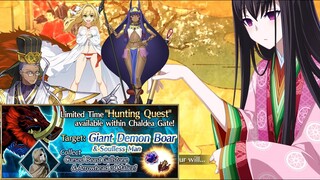 [FGO NA] Giant Boar Hunt - Pride Rank 3T ft. Murasaki, Chen Gong, Nitocris & Nero Caster