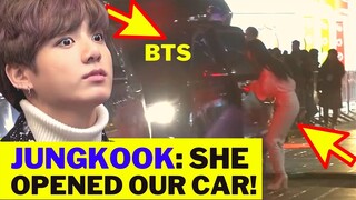 BTS Car Was Opened By A Lady! BTS Jimin BTS Jungkook