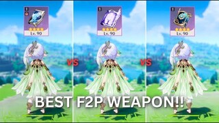 Best F2P WEAPON for Nahida !! Sacrificial or Widsith?? [ Genshin Impact ]