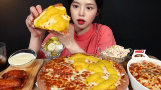 SUB) !🍕(ft) Pepperoni & Sweet Potato Pizza & Pasta Mukbang ASMR