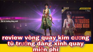 Free fire| review vòng quay kim cương mới gói tù trưởng dáng xinh miễn phí