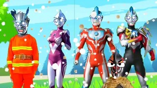 Turun salju, beri Ultraman mantel