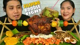 FILIPINO FOOD: BOODLE FIGHT | COLLABORATION WITH @LVdeLuxe Vlogs | PINOY STYLE MUKBANG