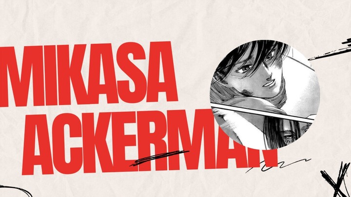 Menggambar Mikasa Ackerman dari anime attack on titan