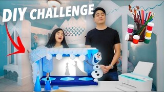 DIY CHALLENGE (FROZEN PUPPET THEATER) | Niana Guerrero