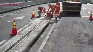 How fast japanese fix highway roads