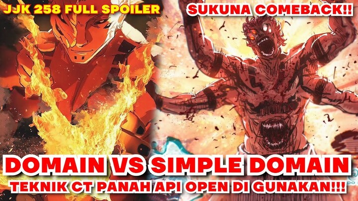 JUJUTSU KAISEN CHAPTER 258 - YUJI VS DOMAIN EXPANSION BARU SUKUNA -TEKNIK CT API OPEN SUKUNA VS YUJI