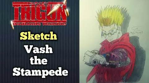 How to Draw Vash the Stampede.  Sketching one of the Character of TRIGUN