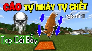 Những Cái Bẫy Thú Siêu Nham Hiểm Bạn Nên Thử Làm Trong Minecraft - CÁO TỰ LAO VÀO LAVA TỰ CHẾT