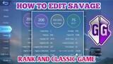 How To Edit ( SAVAGE ) Statistics in RANK GAME and CLASSIC | Tutorial