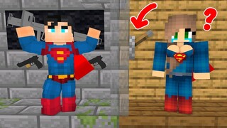 Monster School : Superman Secret Room ? - Funny Story - Minecraft Animation