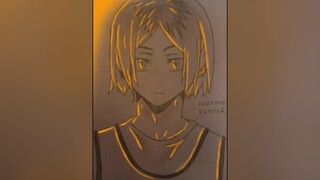 kenma kozume kenmakozume drawing glow haikyuu nekoma setter anime fy fyp fypage 4u forupage followm