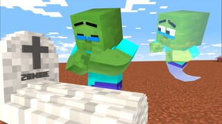 Monster School: R.I.P Zombie ♥️ Zombie Ghost Sad Story | Minecraft Animation