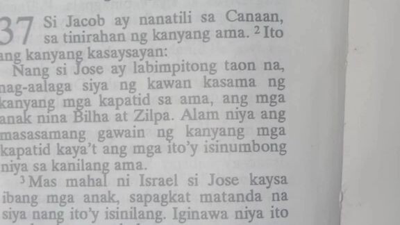 Pang Araw Araw na Talata.                                   Genesis 37:1-4