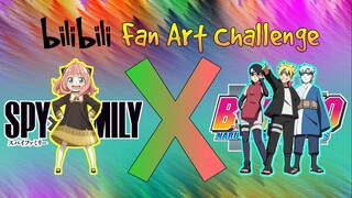 Anya X Team 7 [Boruto] | Bilibili Fan Art Challenge