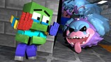 Monster School: Baby Zombie escape PJ Pug a Pillar - Sad Story | Minecraft Animation