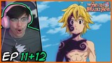 MELIODAS IS A DEMON?!! Seven Deadly Sins Episode 11 and 12 Reaction (ft. Heisuten)