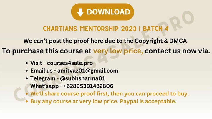 [Courses4sale.pro] Chartians Mentorship 2023 | Batch 4