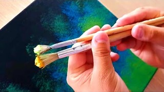 KING ART N  399   PAINT A TREE WITH TWO PAINTED BRUSHES