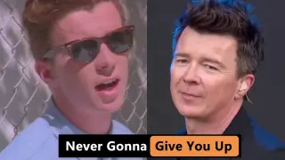 [Music] Rick Astley singing "Never Gonna Give You Up" at 21 and 50