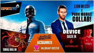 Messi X @PUBG MOBILE   Collab ! @Orangutan TV acquires Enigma Gaming Valorant Roster | Esports 360