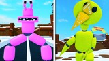 All *NEW* Pink + Yellow Jumpscares in Rainbow Friends Chapter 2 Concept Morphs Roblox