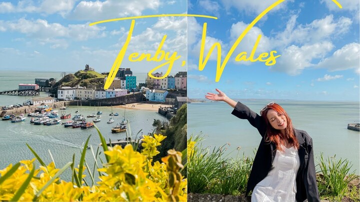 Tới thăm xứ Wales 🏴󠁧󠁢󠁷󠁬󠁳󠁿 | Tenby - thị trấn ven biển ngập sắc màu | HeySunnie!