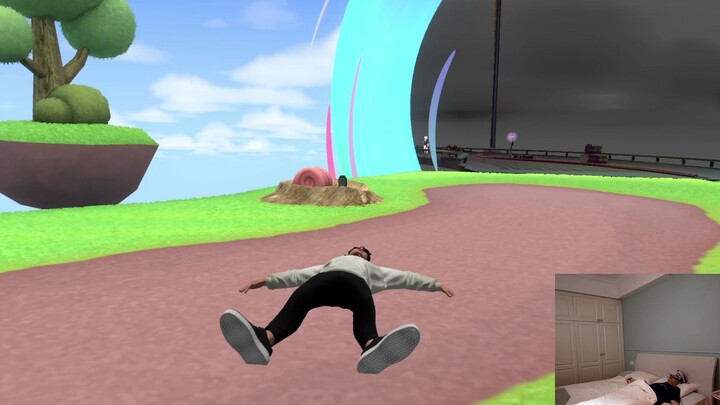 "When You Really Fall Asleep in VR Chat"