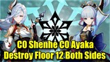 C0 Lv 90 Shenhe C0 Ayaka Freeze Comp - Destroy Floor 12 Both Sides | Support Shenhe Showcase