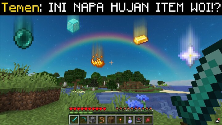 Gw PRANK Temen Gw Dengan HUJAN ITEM RANDOM di MINECRAFT!